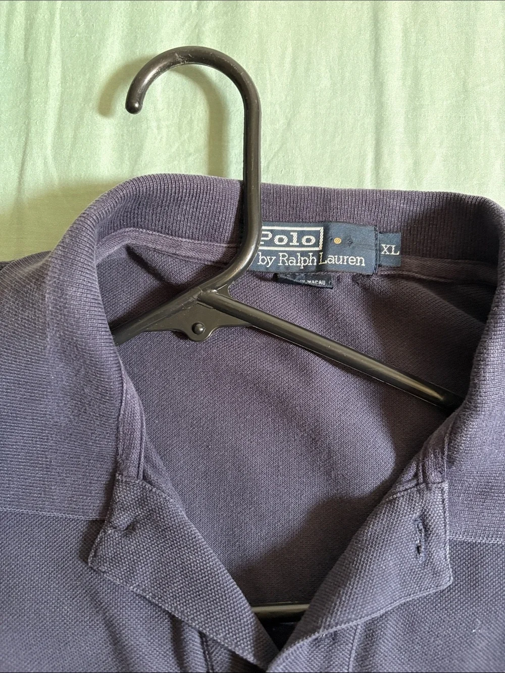 Ralph Lauren Navy Blue Long Sleeve Polo with Red Pony